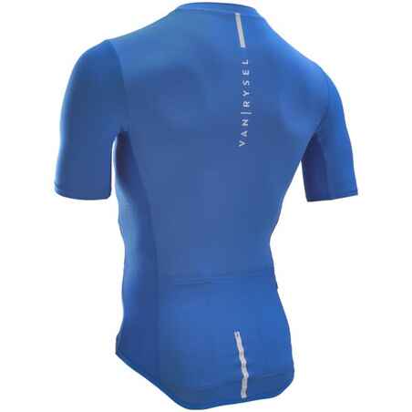 Maillot ciclismo manga corta verano hombre Van Rysel Neo Racer azul eléctrico