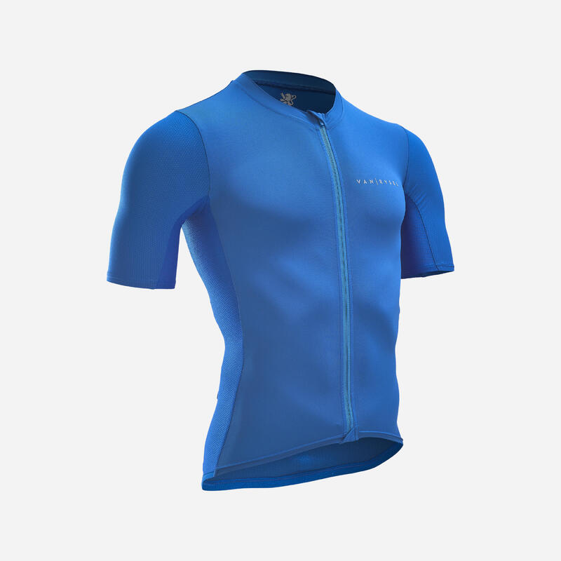 Fahrradtrikot Rennrad kurzarm Neo Racer Herren blau 