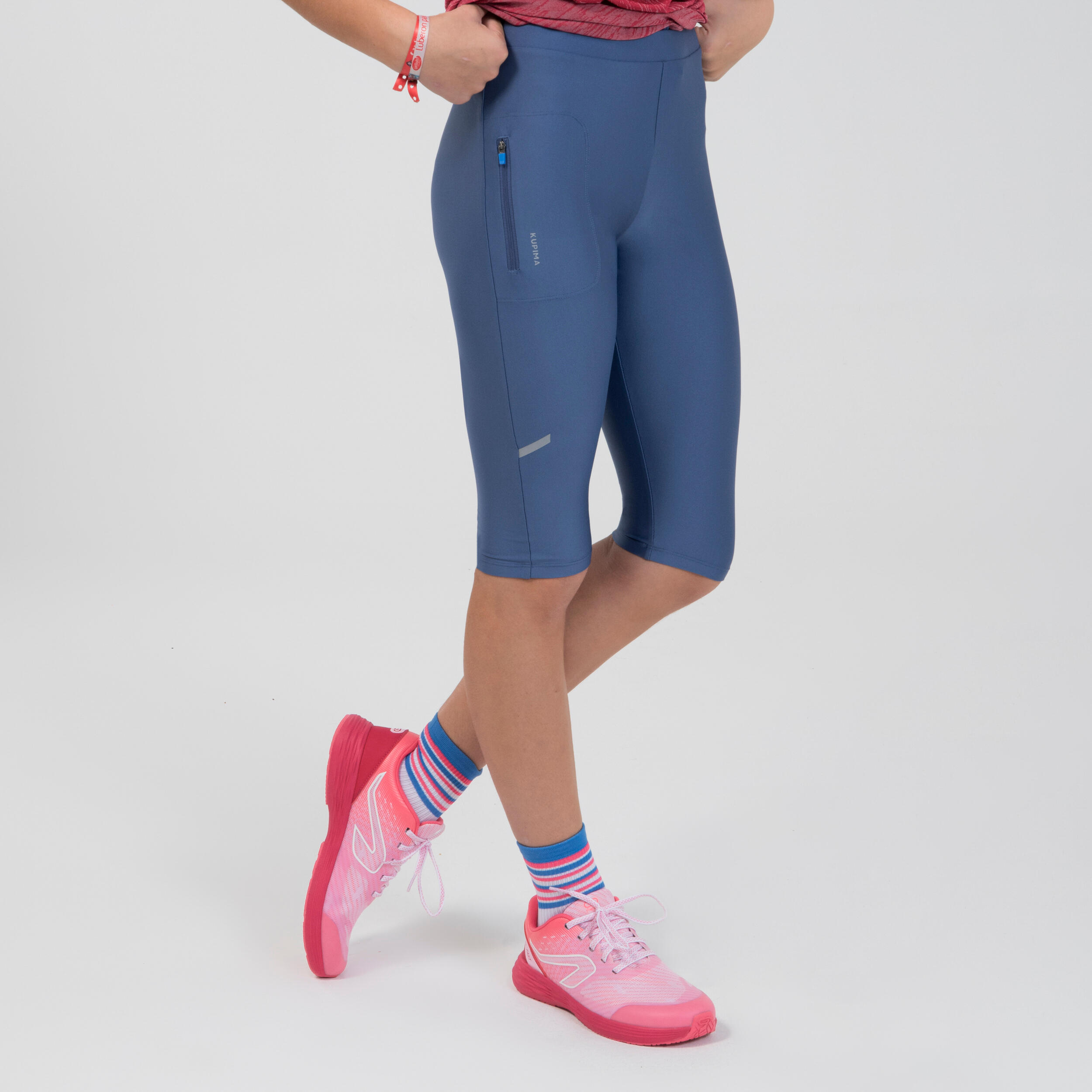 Corsaire running Enfant -Kiprun DRY denim 2/18