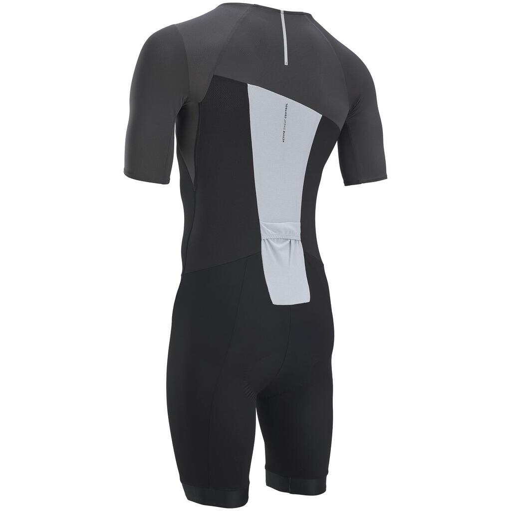 KOMBINEZON ZA TRIATLON KRATKIH RUKAVA MUŠKI ZA KRATKE STAZE 