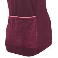 Women's Short-Sleeved Road Cycling Jersey 500 - Burgundy