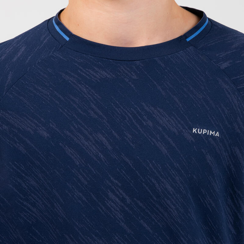 Camiseta atletismo manga corta Niños AT 500 azul