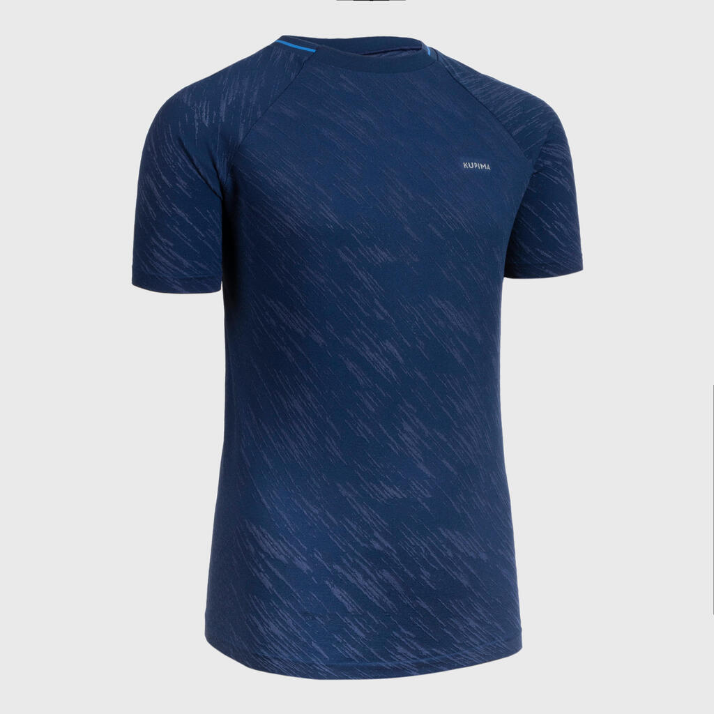 Care Kids' running and athletics short-sleeved T-shirt Blue