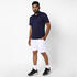 Men Tennis Short Sleeved Polo Shirt Dry 100 Navy Blue