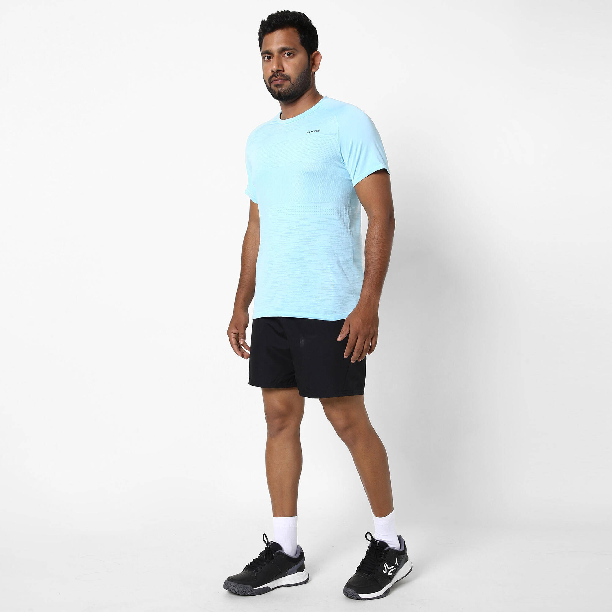 Men Tennis T-Shirt Soft Plus - Blue -  2