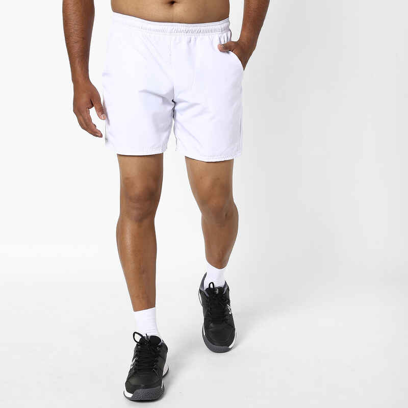 Pantalón corto de tenis hombre Artengo 100 Dry blanco