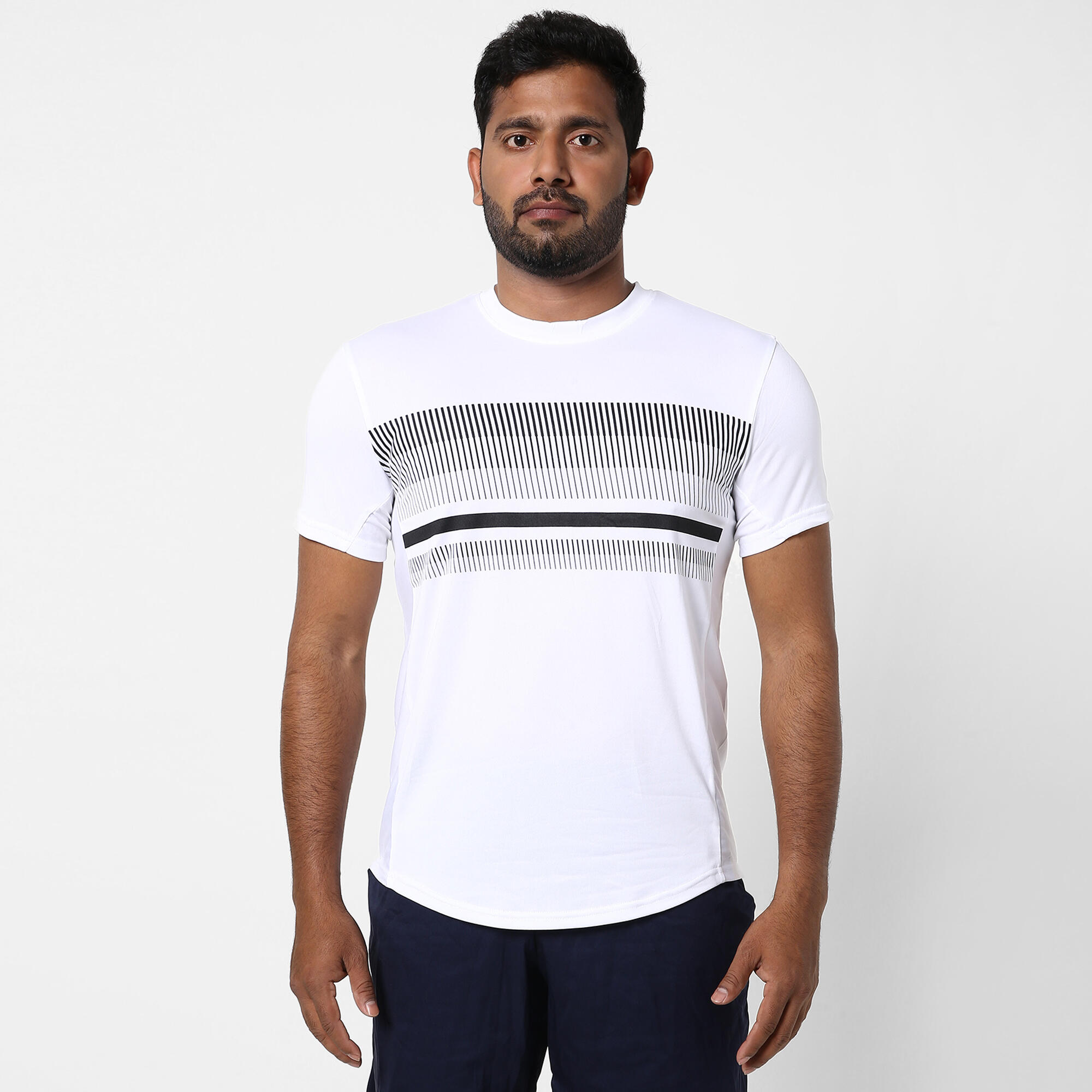 KUIKMA Camiseta de tenis manga corta transpirable hombre Artengo TTS100 blanco