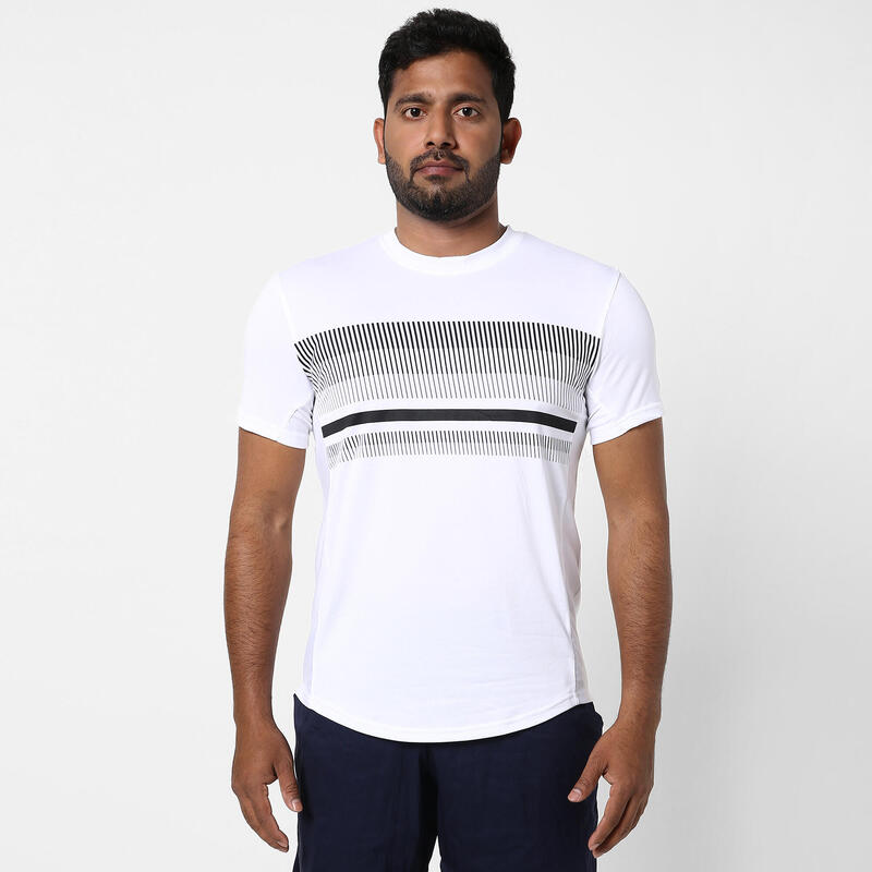 Camiseta de tenis manga corta transpirable hombre Artengo TTS100