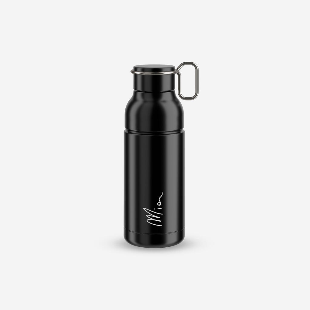 Črn bidon za vodo iz nerjavečega jekla MIA (650 ml)
