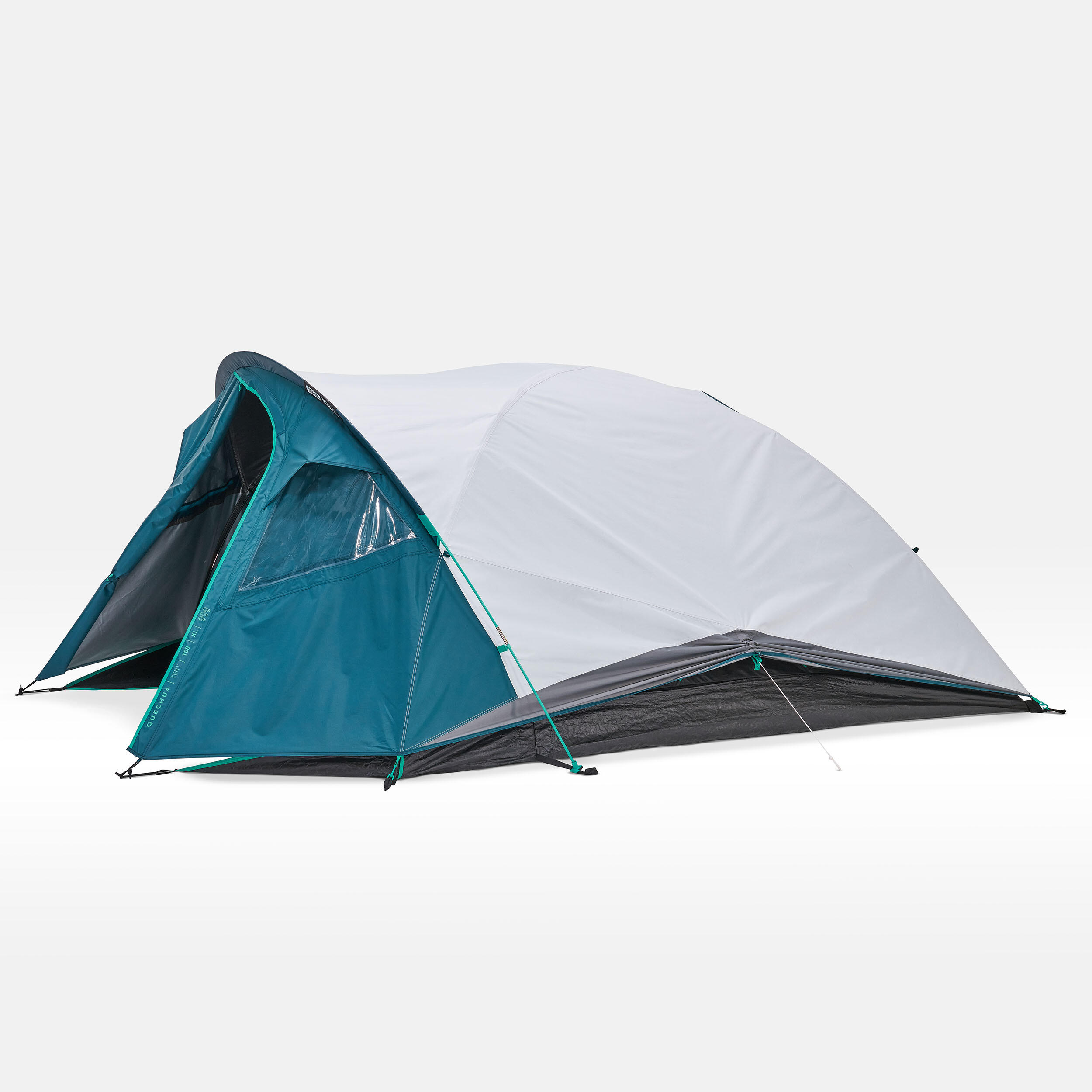 Camping Tent 3-Person, MH 100 XL Fresh & Black - QUECHUA