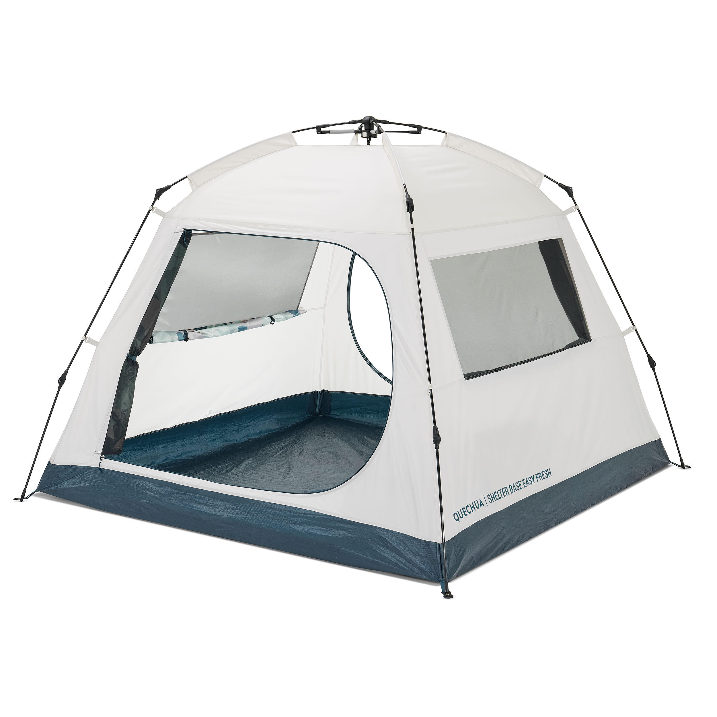 Quechua - Abri De Camping 4 Places - Base Easy Fresh - Polyvalent, Instantané À Arceaux - Séjour De Tente - Camping Et Bivouac Randonnee Trekking - Beige - Taille Unique - Decathlon