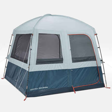 خيمة معيشة للتخييم بسواري تثبيت - Base Arpenaz - 6 أشخاص