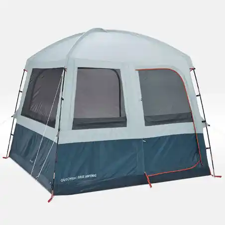 Ruang Tamu Camping dengan Rangka Tenda - Base Arpenaz - 6 Orang