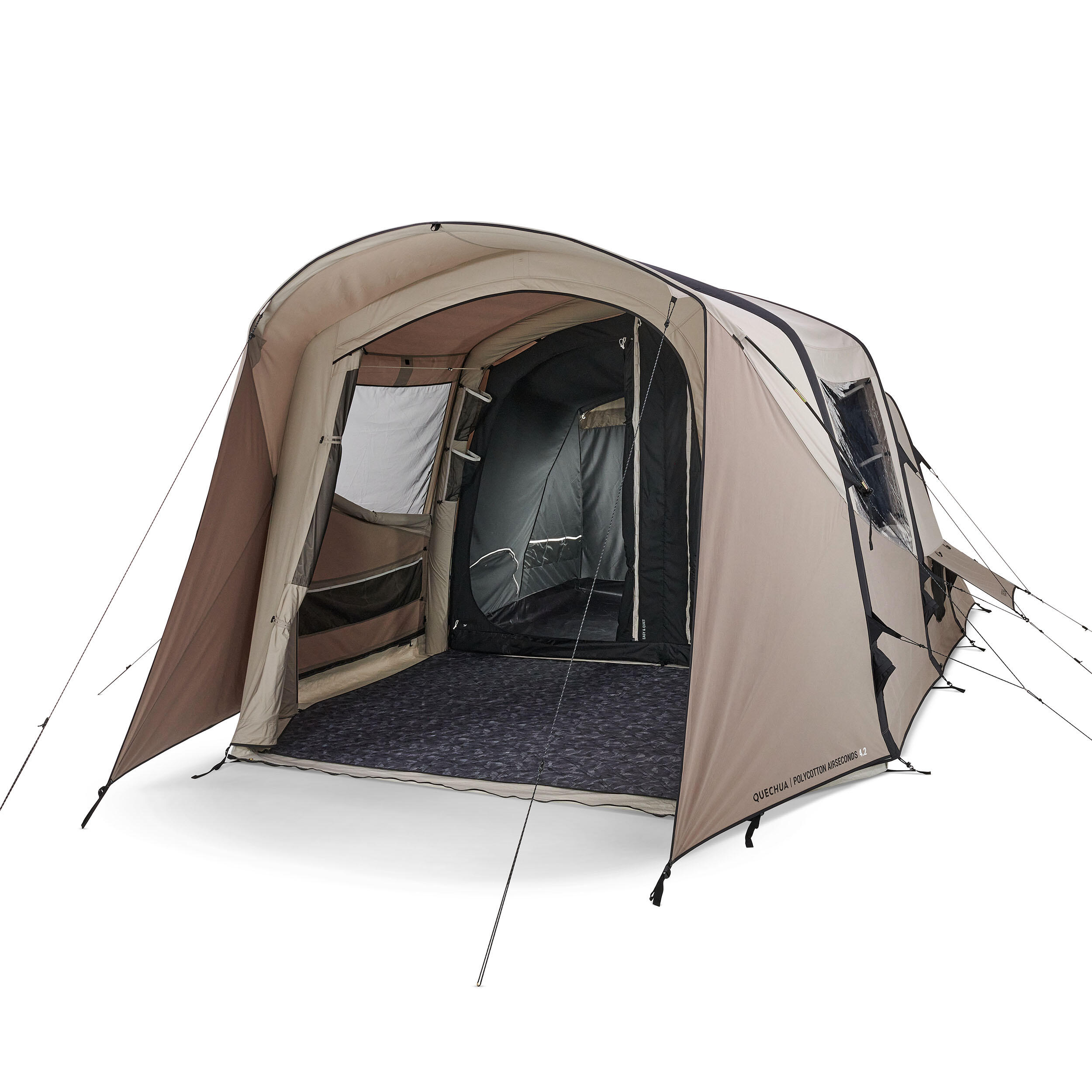 Tenda da campeggio gonfiabile - AirSeconds 4.2 Polycoton - 4 posti letto - 2 Camere da letto