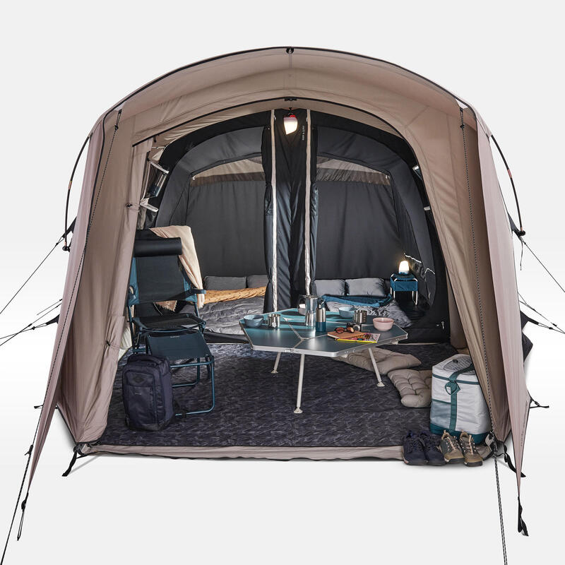 Cort Camping 4 Persoane 2 Camere structură gonflabilă AirSeconds 4.2 Polibumbac 