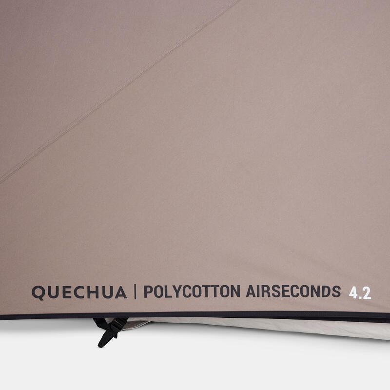 Tente gonflable de camping - AirSeconds 4.2 Polycoton - 4 Personnes - 2 Chambres