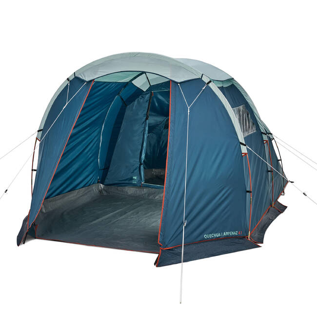 Camping Tent 4 Person 1 Bedroom Blue