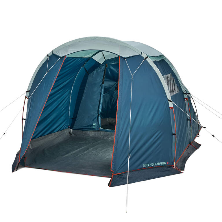 Camping Tent 4 Person 1 Bedroom Blue