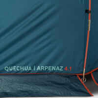 Camping tent with poles - Arpenaz 4.1 - 4 Person - 1 Bedroom