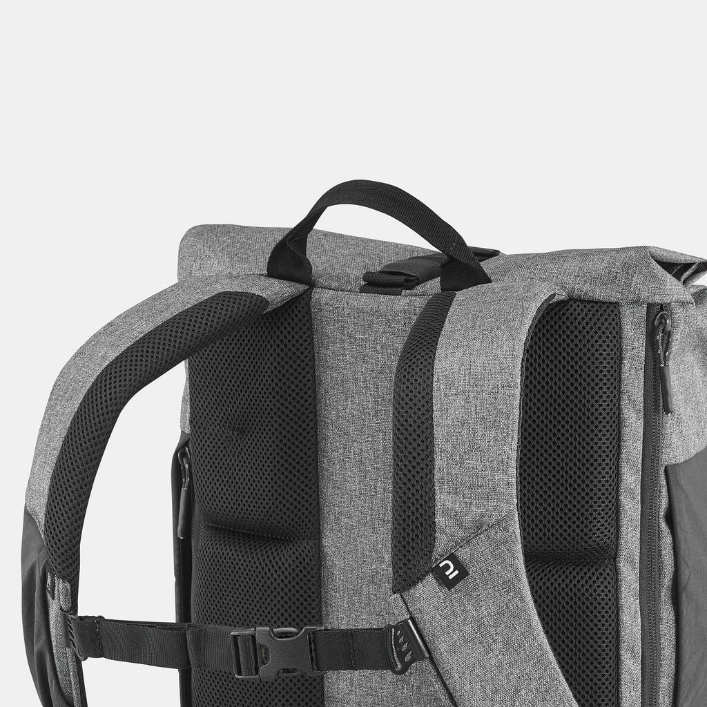 Mochila de senderismo con apertura rolltop de 23 L gris NH500 Escape