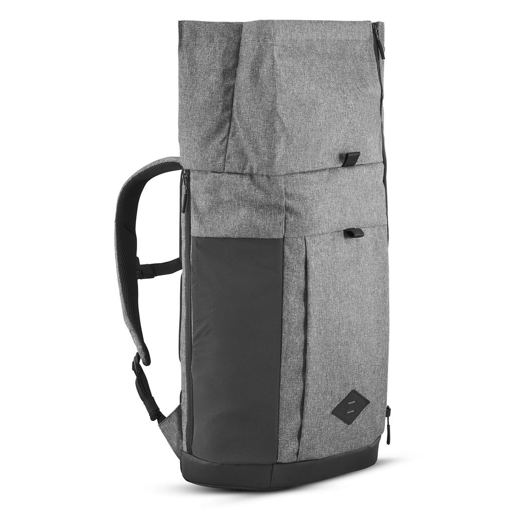 Mochila de senderismo con apertura rolltop de 23 L gris NH500 Escape