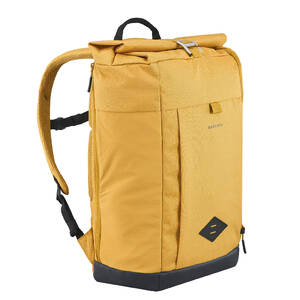 Adult Travel Backpack for Hiking 23L - Escape 500 Rolltop Yellow