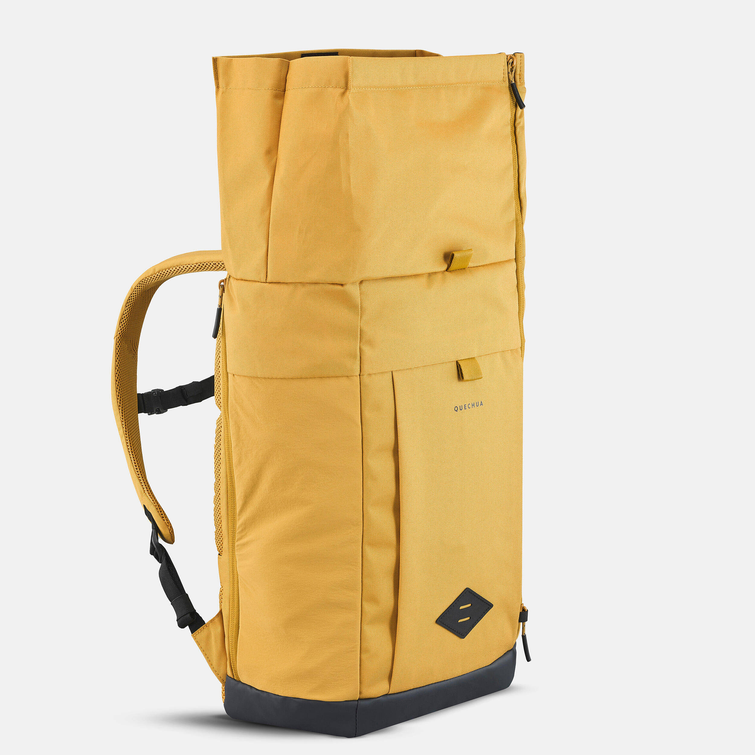 Adult Travel Backpack for Hiking 23L - Escape 500 Rolltop Yellow -  4