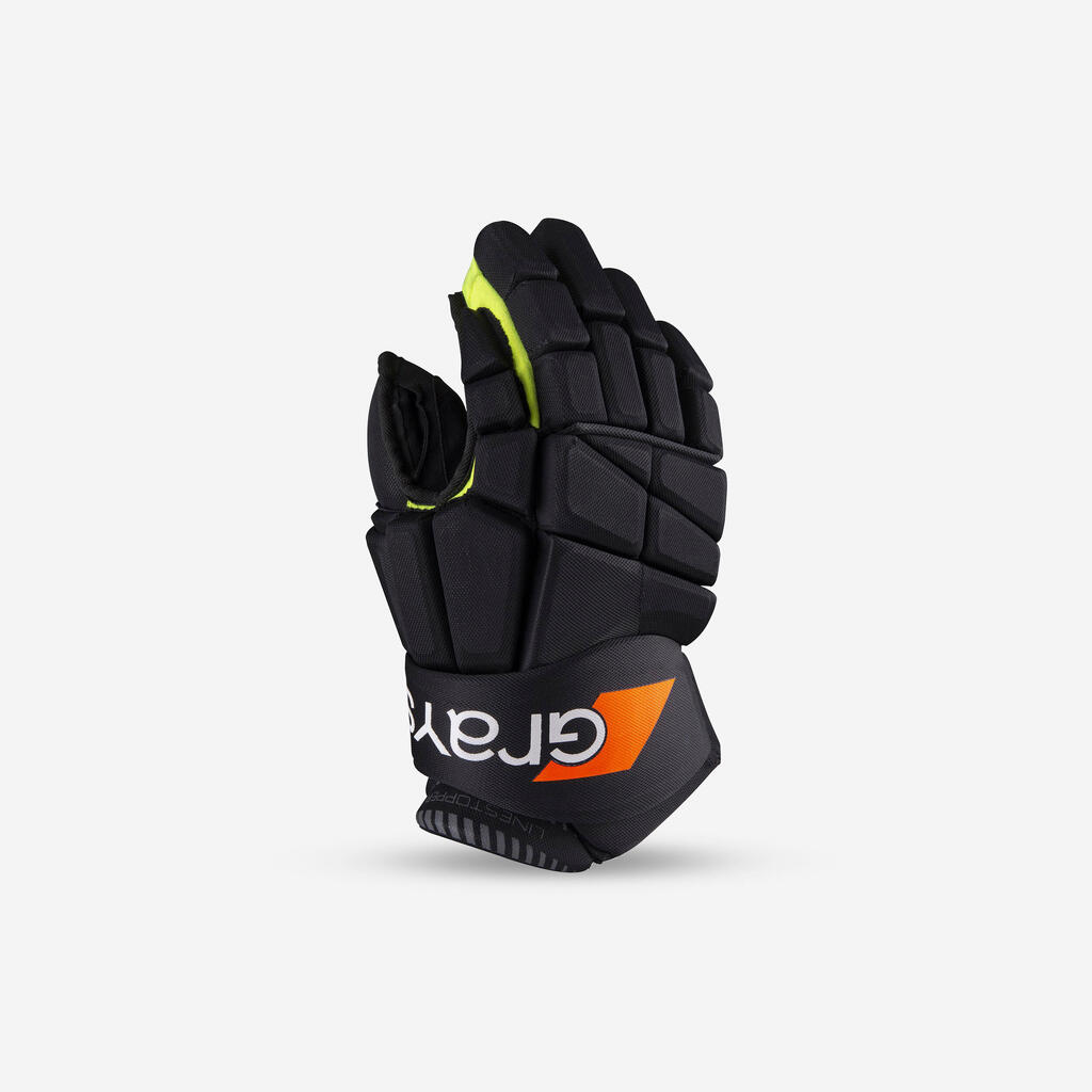 Handschuh Feldhockey PC Grays Linestopper Rechtshand Erwachsene schwarz 