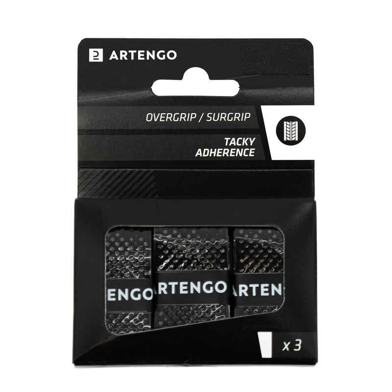 Griffband Tennis Tacky Overgrip 3er-Pack schwarz Griffband Tennis Tacky Overgrip 3er-Pack schwarz