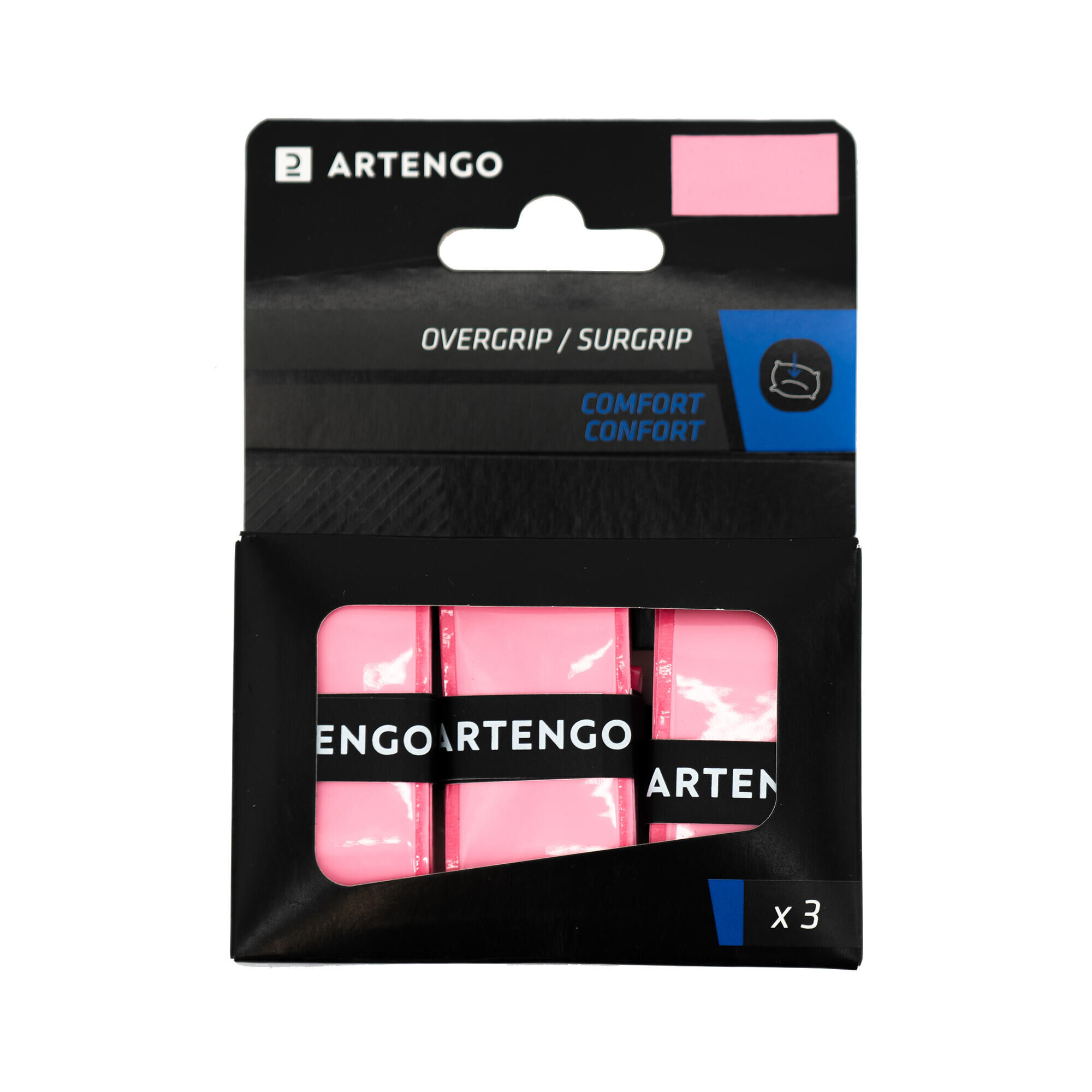 ARTENGO Comfort Tennis Overgrip Tri-Pack - Pink