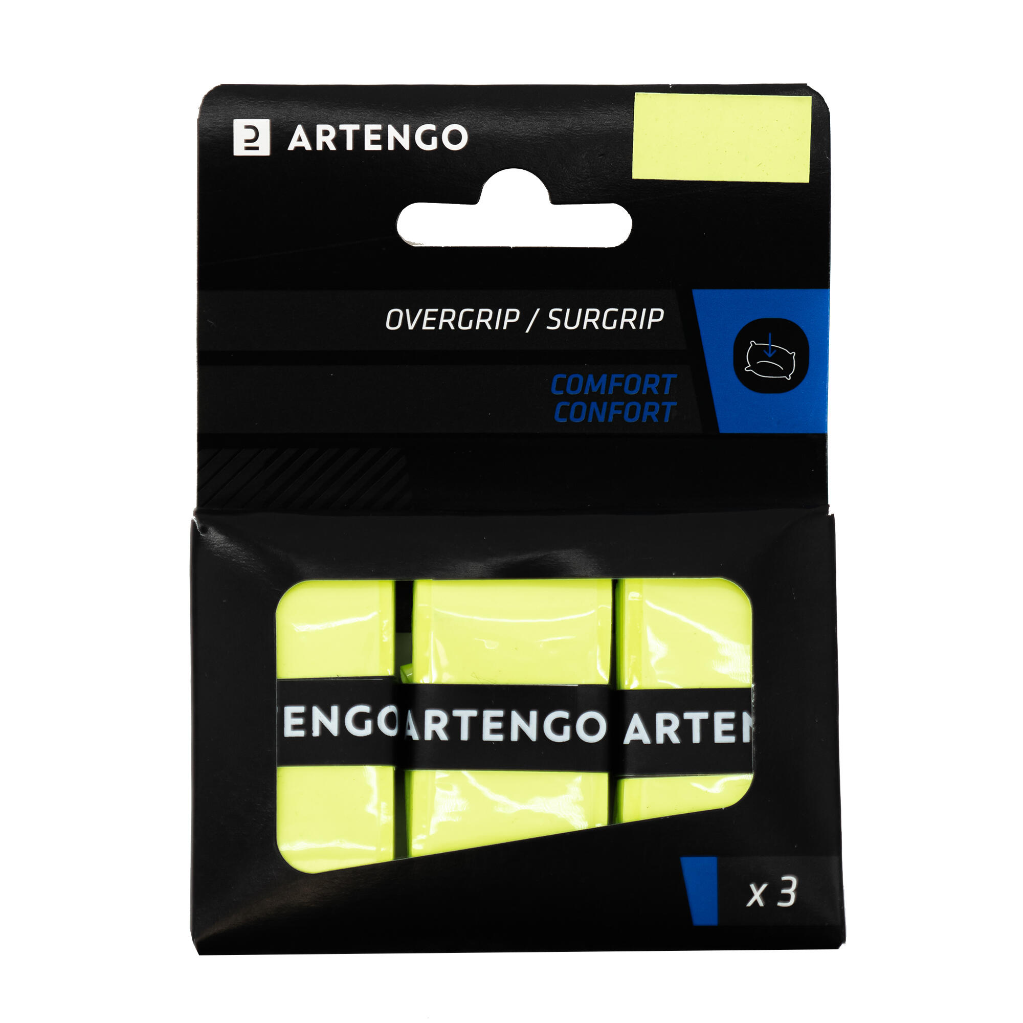 ARTENGO Tennis Comfort Overgrip Tri-Pack - Yellow