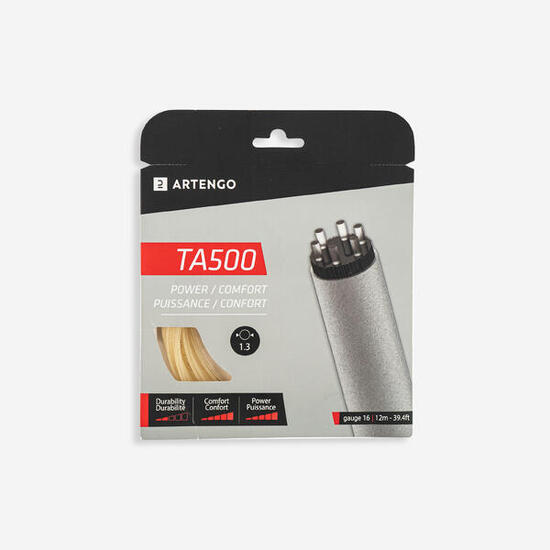CORDAGE DE TENNIS MULTIFILAMENTS TA 500 COMFORT 1,3mm BEIGE