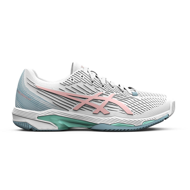 Zapatillas de tenis Mujer multipista Asics Gel Solution Speed blanco azul claro