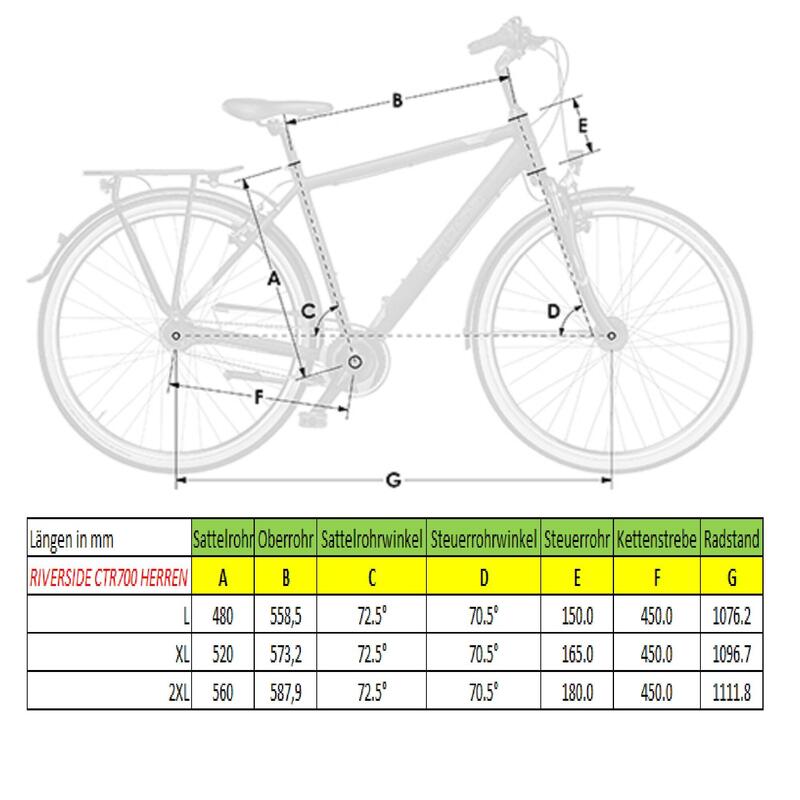 Cross Bike 28 Zoll Riverside 700 CTR Herren anthrazit