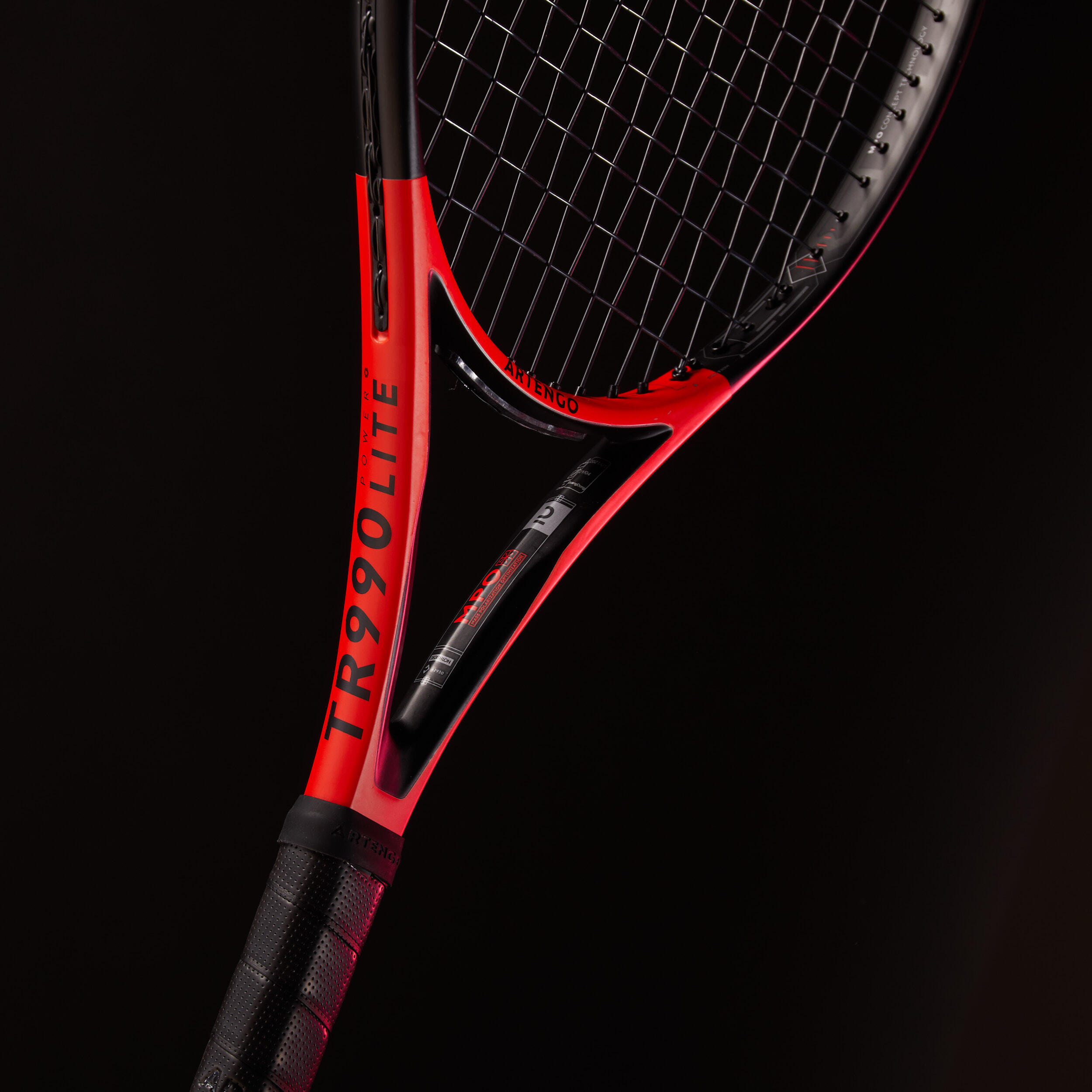 Tennis Racket 270 g - Power Lite TR 990 Red/Black - ARTENGO