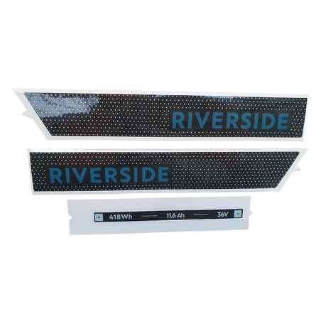 Nalepka za baterijo za Riverside 540E- siva/zelena/modra