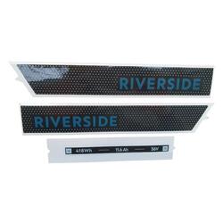 Sticker batterij Riverside 540E groengrijs donkerblauw