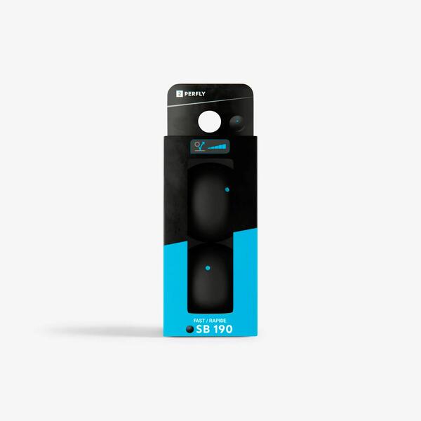 Twin pack of blue dot squash balls