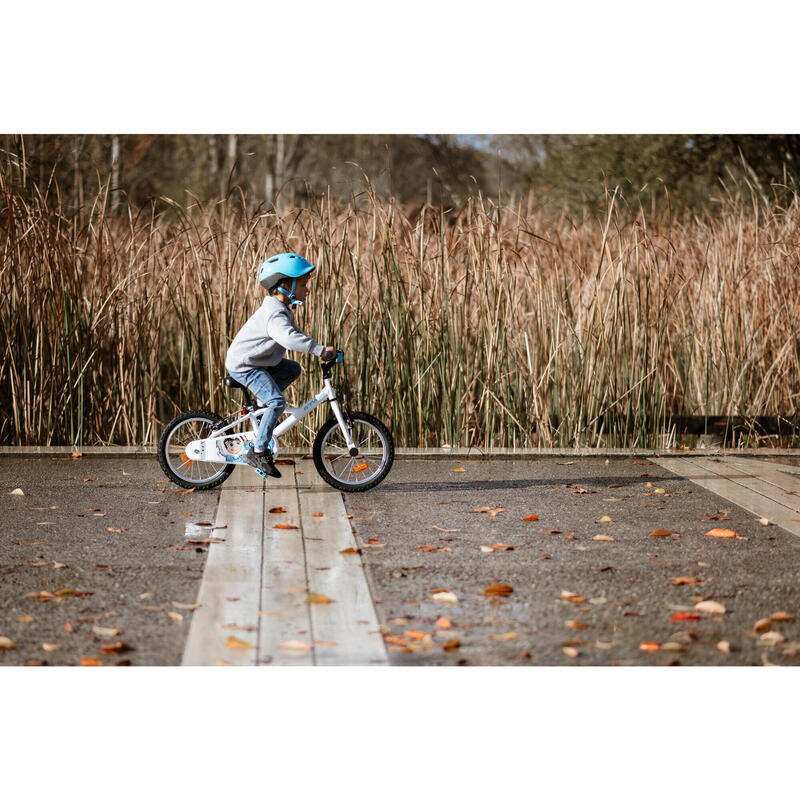 Bicicleta niños 16 pulgadas Btwin 100 Inut blanca 4,5 -6 años