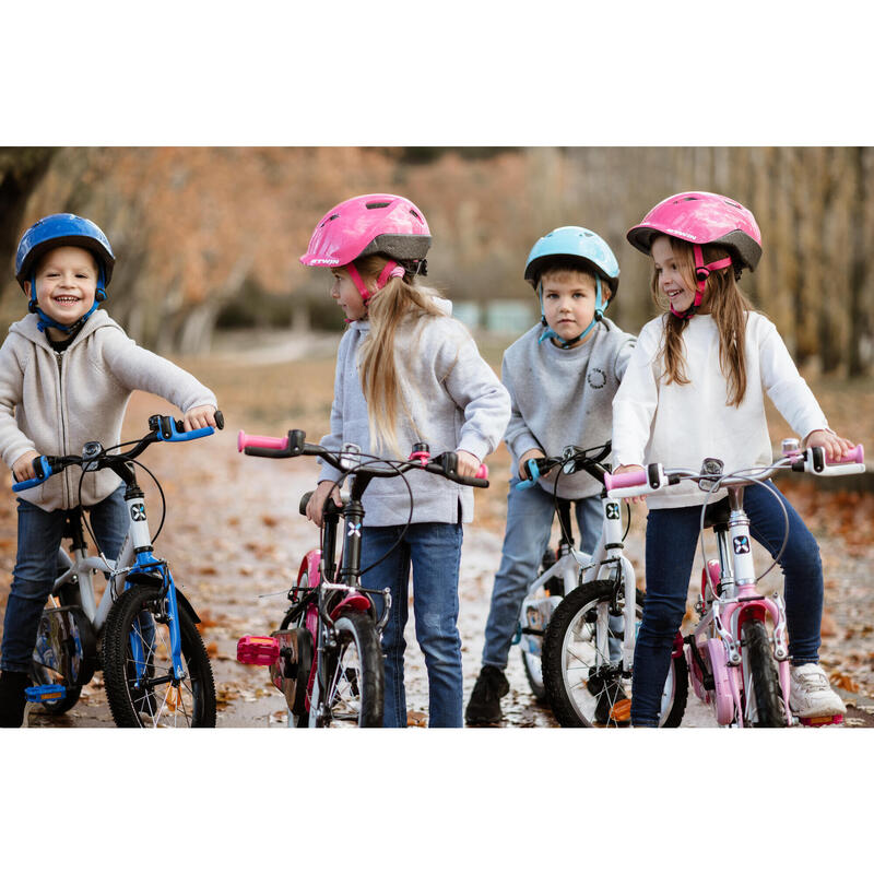 Bicicleta niños 16 pulgadas Btwin 500 Doctor Girl blanca rosa 4,5 6 años