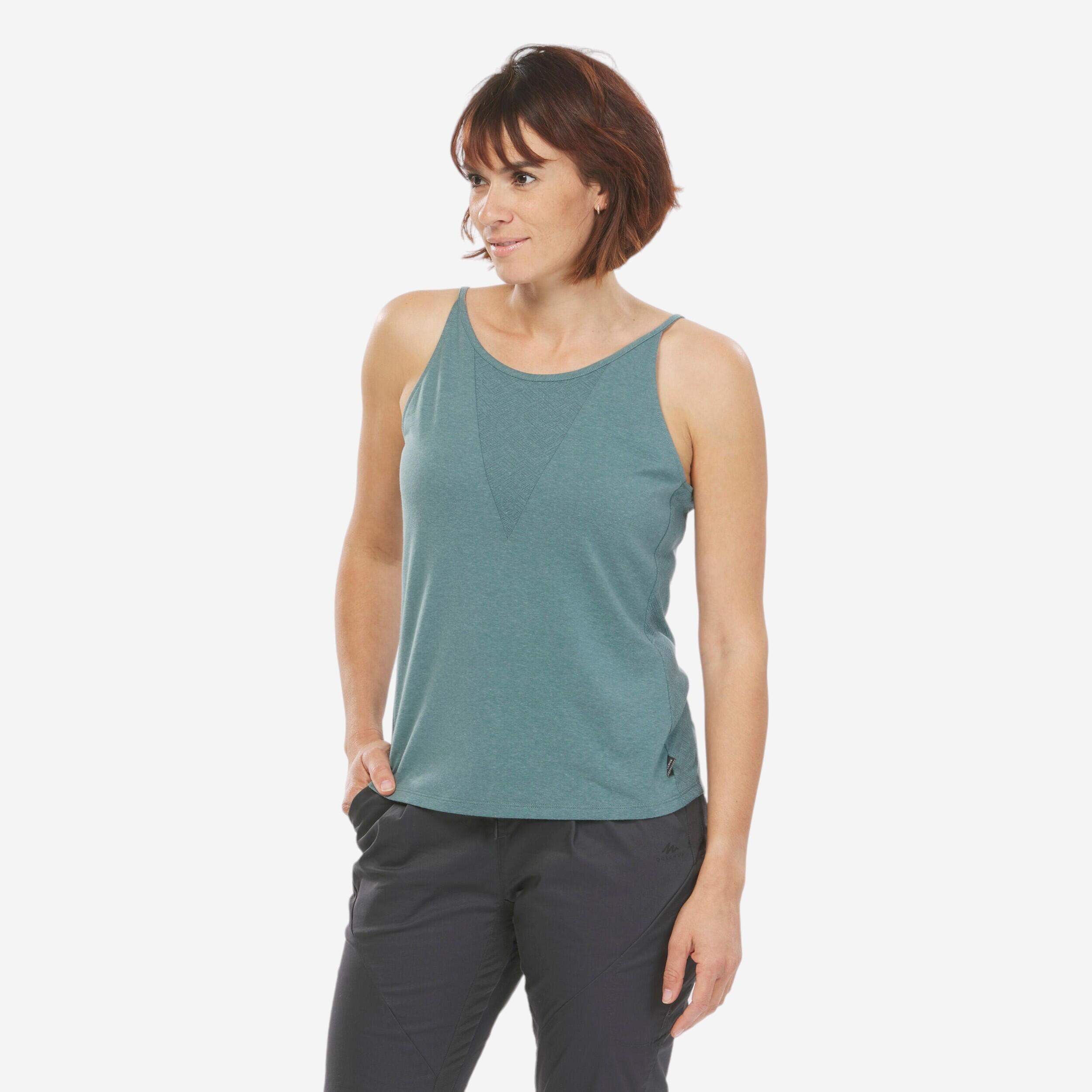 Women’s hiking tank top, NH500 - Green-image-31