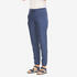 Women Comfort Fit Pant with Wide Waistband Blue - NH100