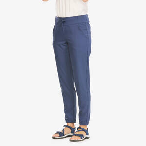 Women Comfort Fit Pant with Wide Waistband Blue - NH100