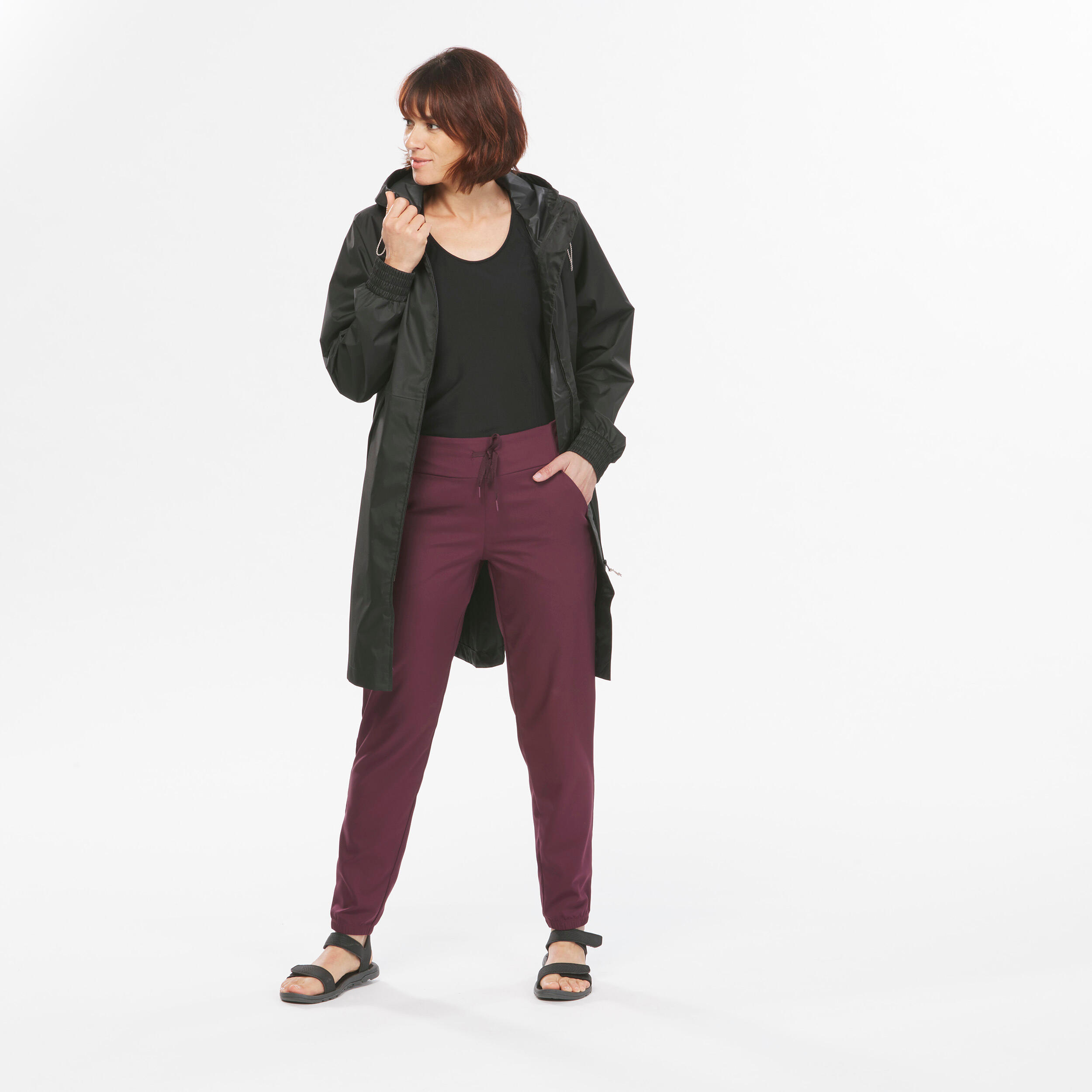 Women’s hiking trousers, NH100 - Purple 2/6