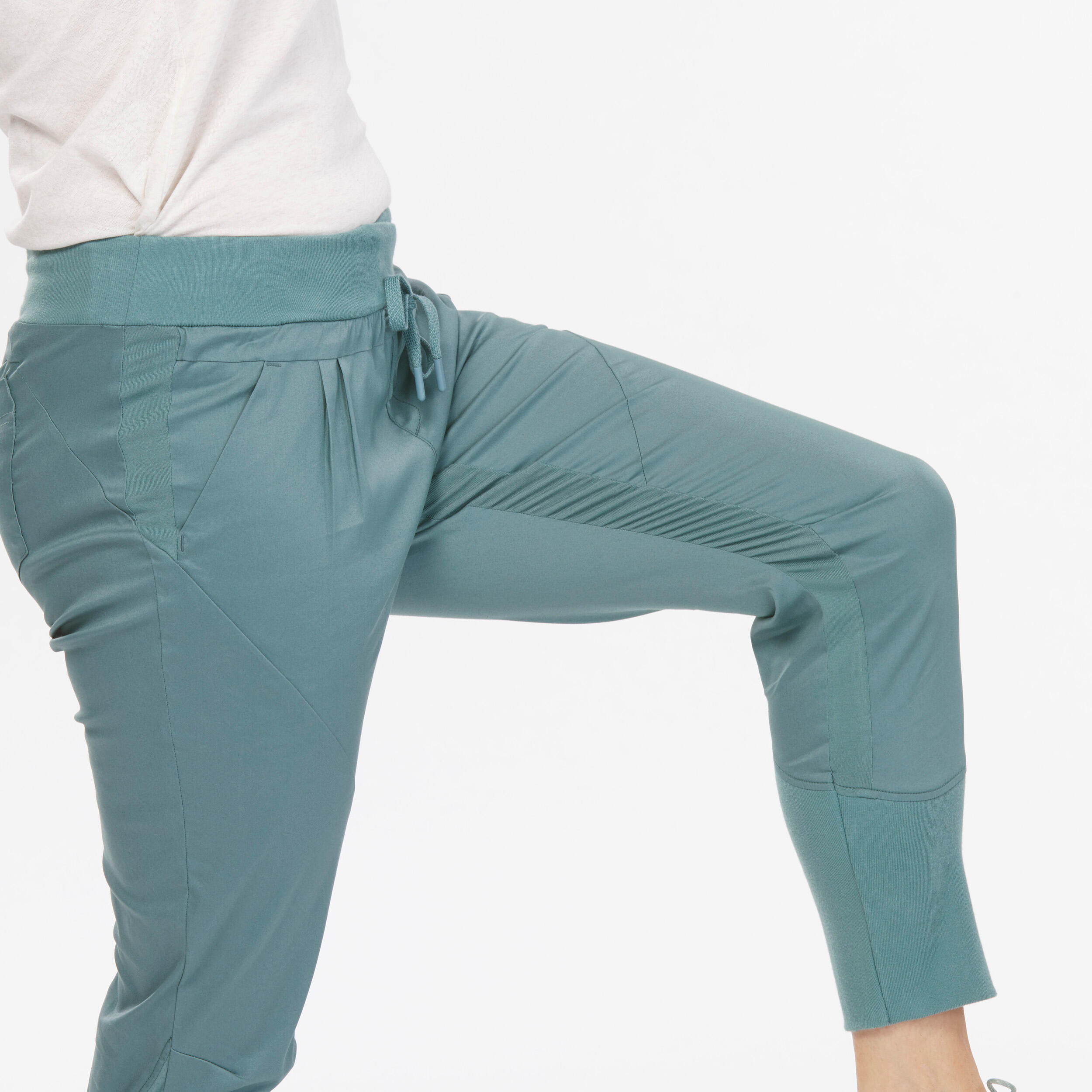 Pantaloni trekking donna NH500 SLIM verde oliva. 9/9