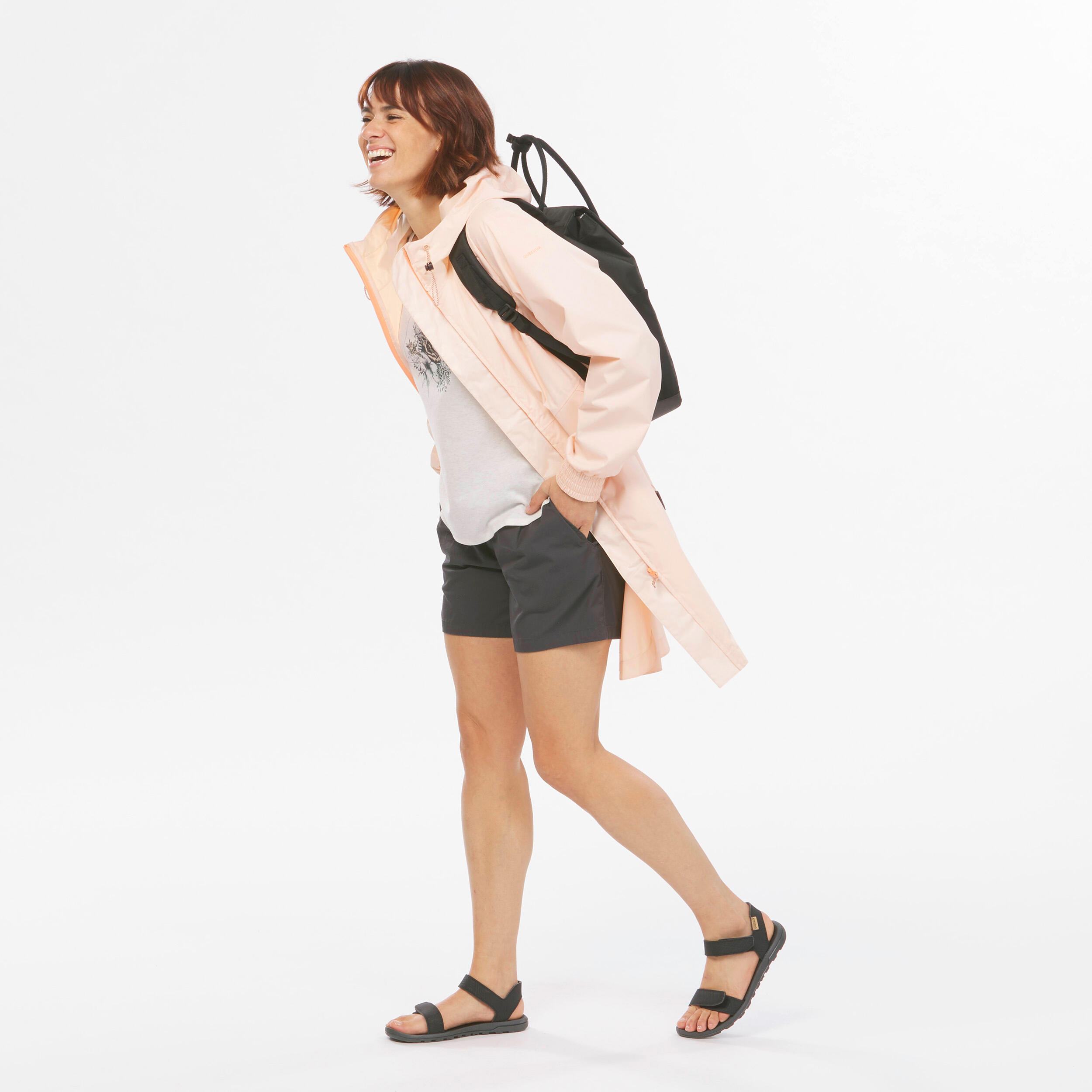 QUECHUA Dámske turistické šortky NH100 3XL · záber 3