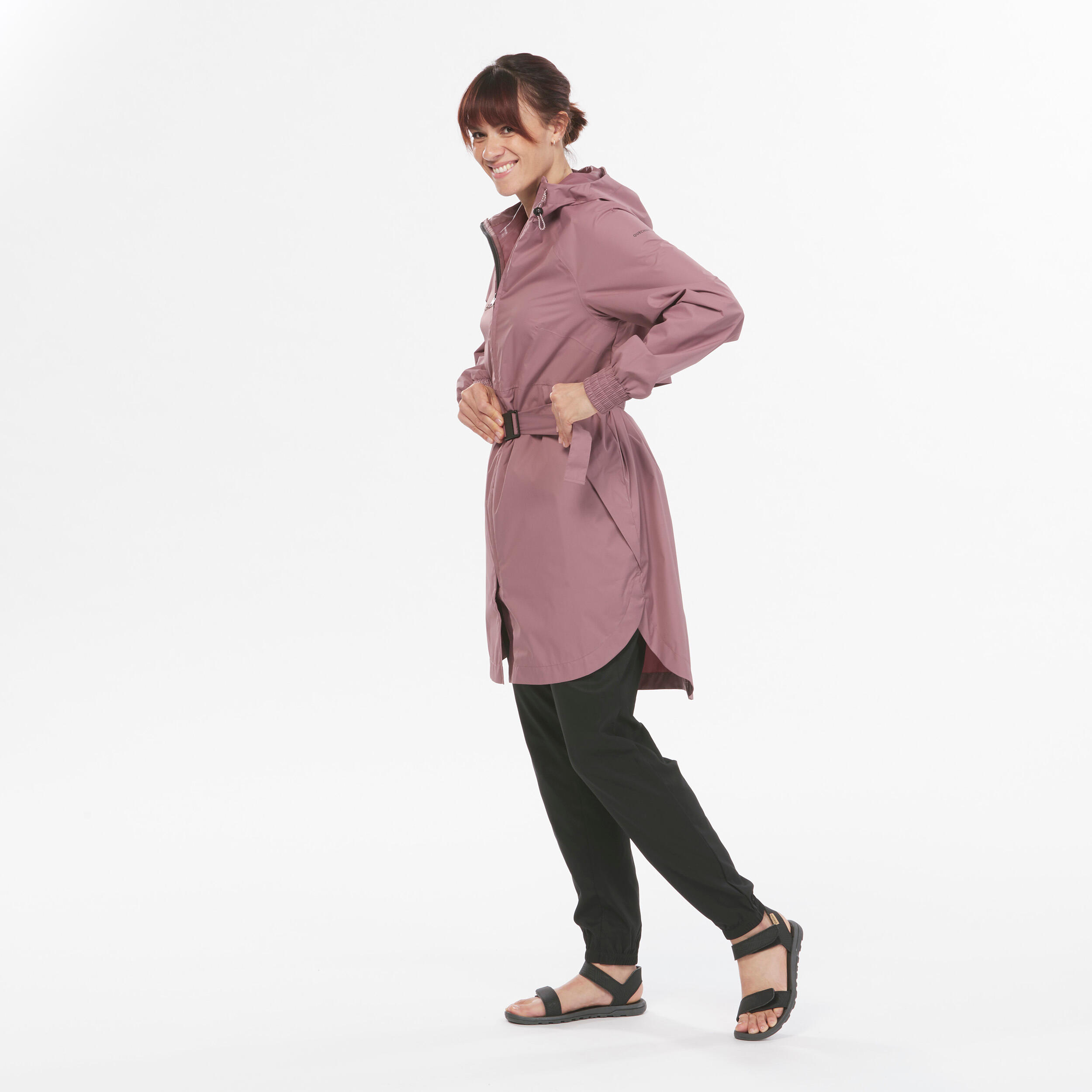 Women’s Waterproof Hiking Jacket, Raincut Long - QUECHUA