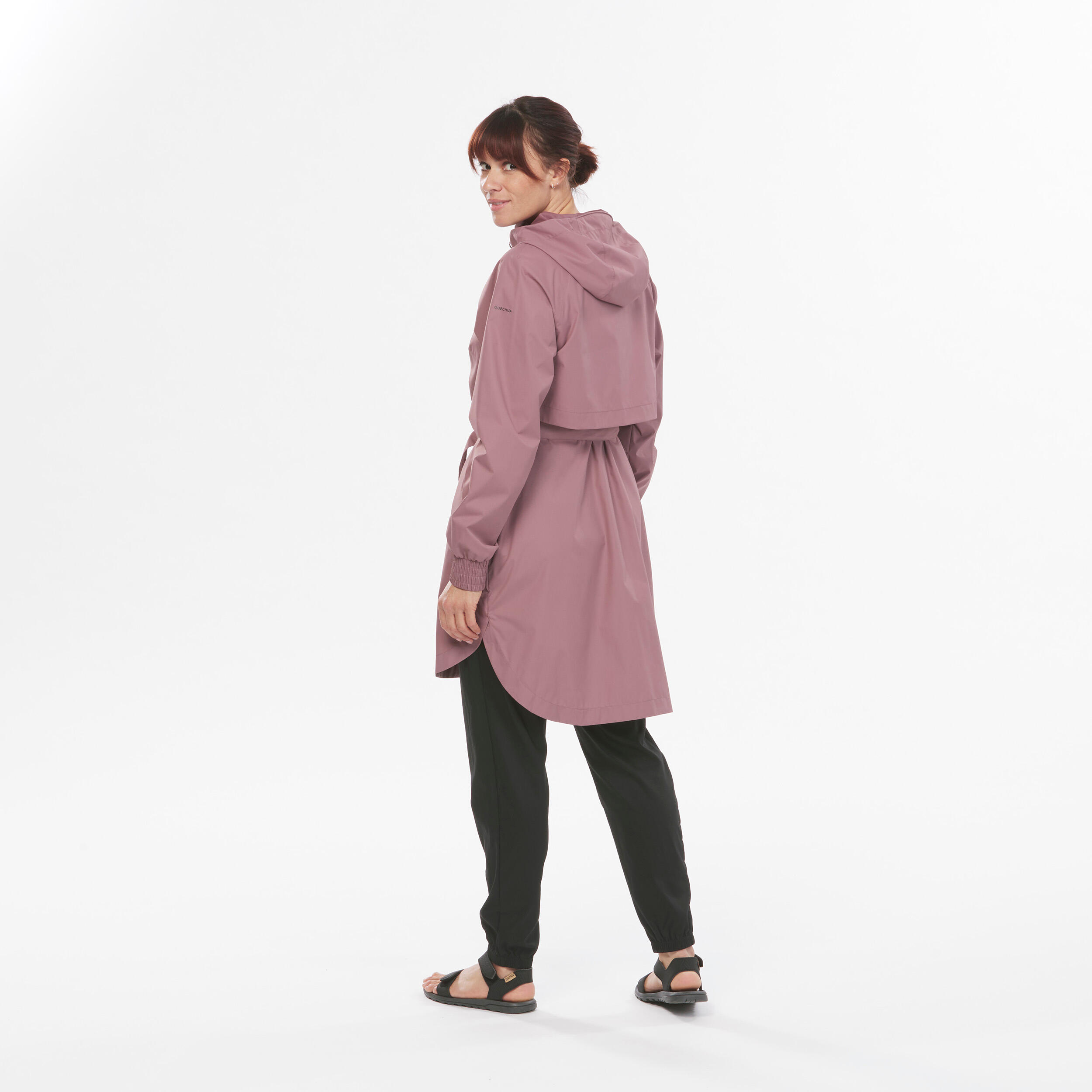 Women’s Waterproof Hiking Jacket, Raincut Long - QUECHUA