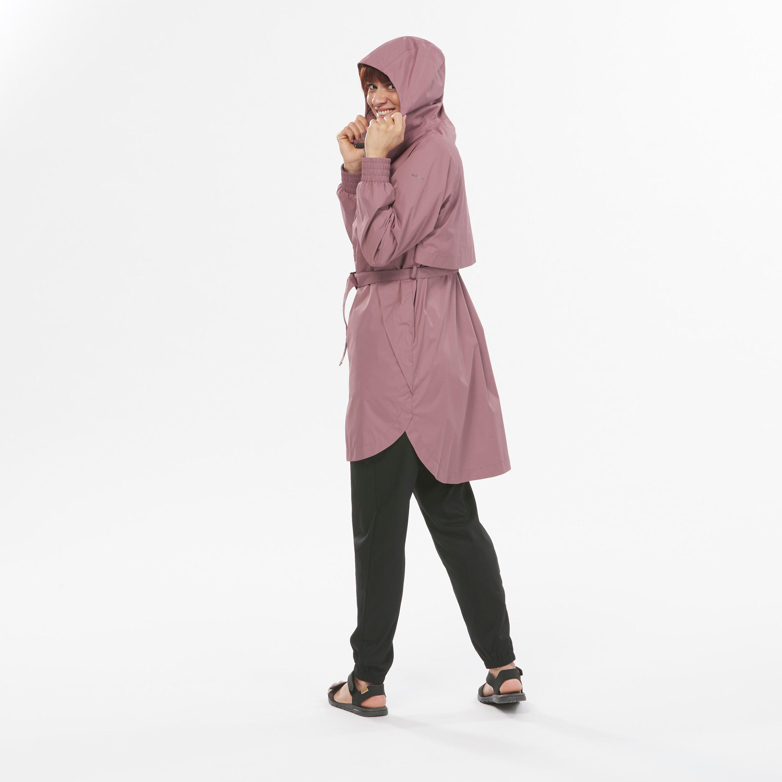 Women’s Waterproof Hiking Jacket, Raincut Long - QUECHUA