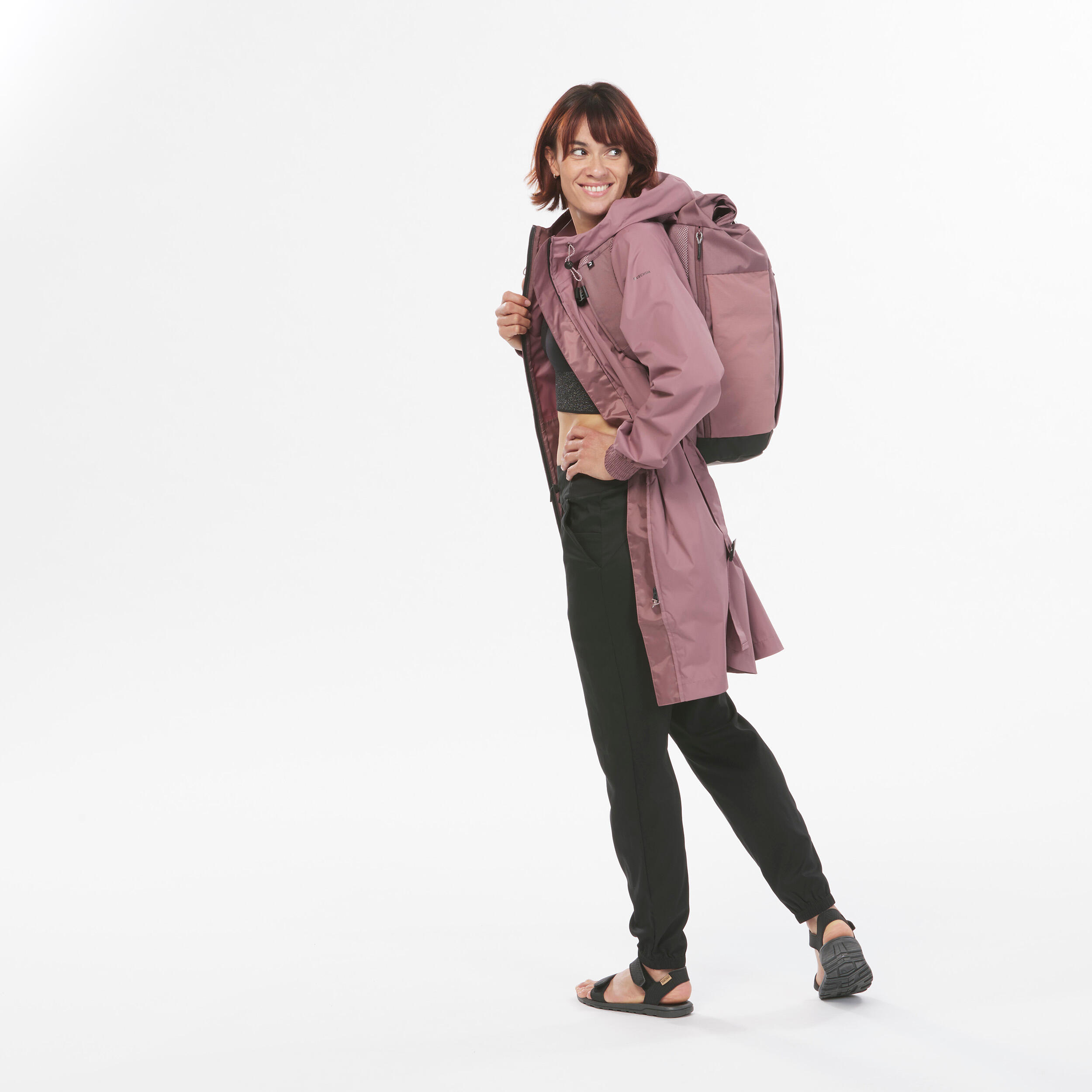 Women’s Waterproof Hiking Jacket, Raincut Long - QUECHUA